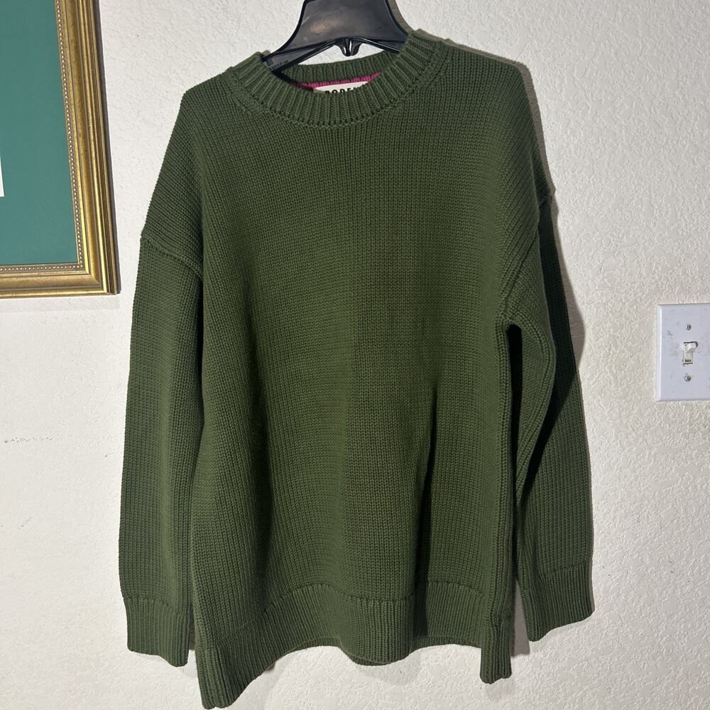 Boden Lucy Oversized Cotton Jumper Green Size S NWT - Picture 2 of 6